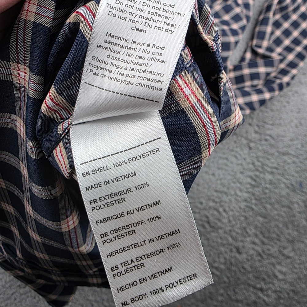 UNTUCKit‎ Dorin Button Up Mens XXL Tall Navy Plaid Long Sleeve - Picture 7 of 14